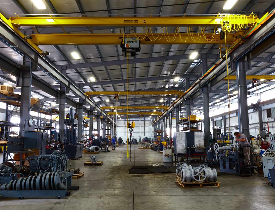 45,000 square-foot facility for valve services, equipped with state-of-the-art machinery