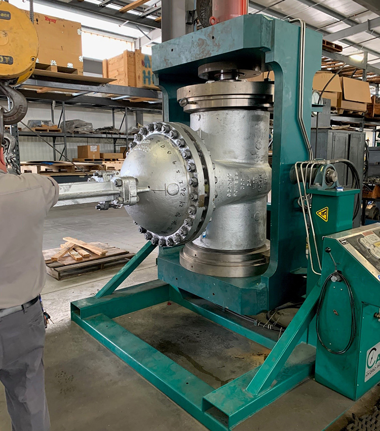 Testing of a 24-inch, 300 lb buttweld gate valve